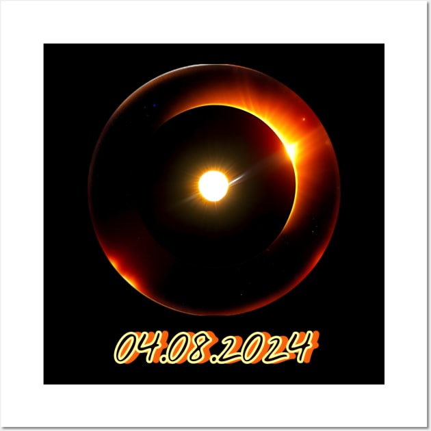 Pennsylvania State Erie PA USA Totality April 8, 2024 Total Solar Eclipse Wall Art by r.abdulazis